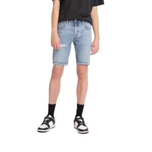 New Levi's 412 Men's Stretch Ripped Medium Wash Bermuda Slim Denim Shorts 40